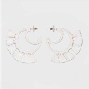 Crescent Moon Tassel Earrings - NWOT